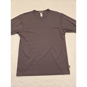 Vintage YMLA Short Sleeve Ribbed Club Shirt Men’s Size Medium Brown